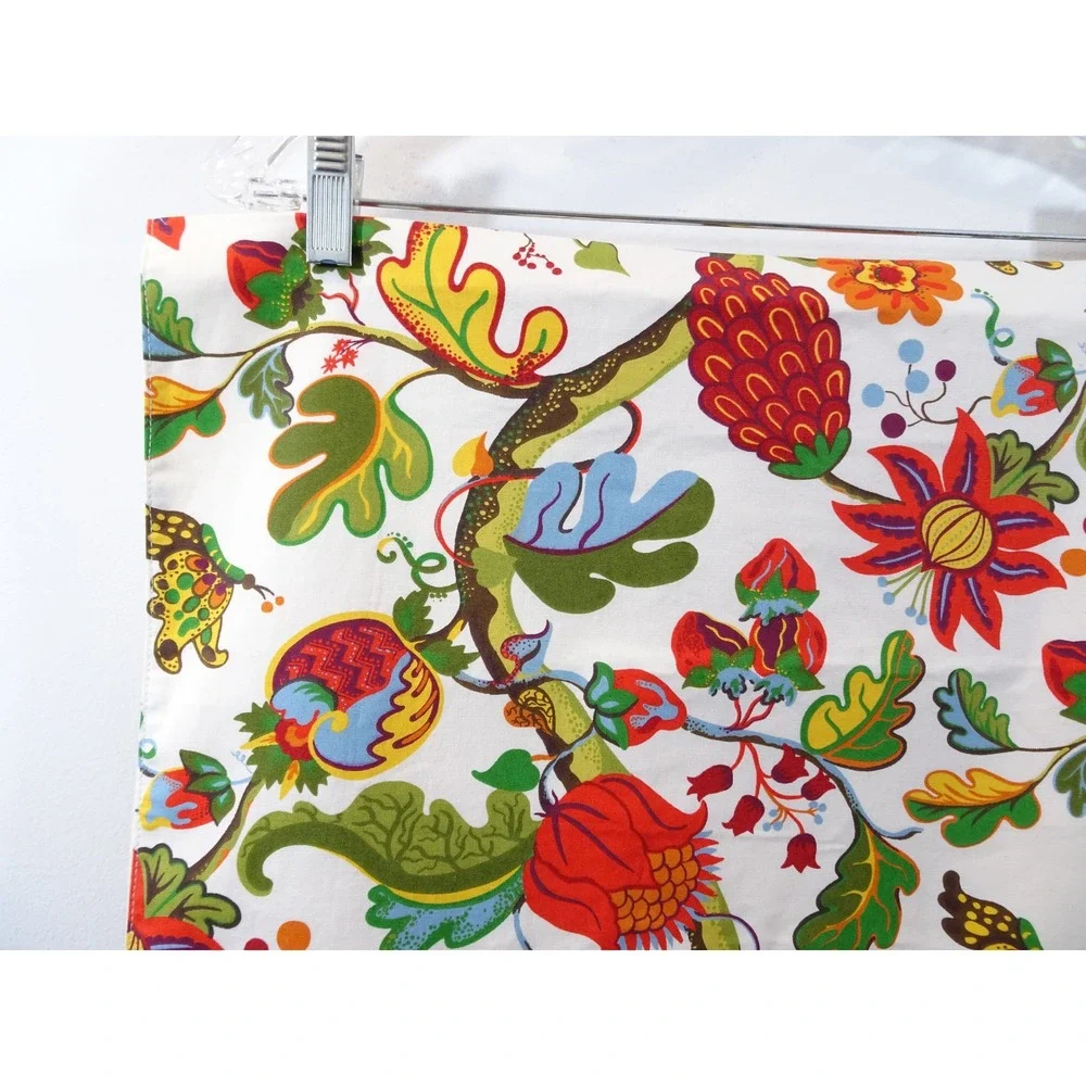 Pottery Barn Serafina Table Runner 18x70 Cotton Floral Butterfly Multi Color